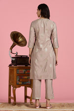 Thumbnail for BulBul Women’s Mocha Mousse Embroidered Kurta Set with Dupatta