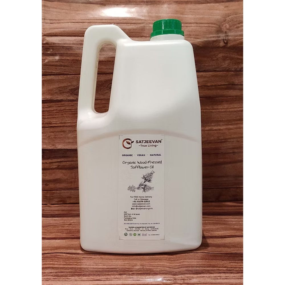 Satjeevan Organic Wood-Pressed Safflower Oil