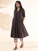 Thumbnail for trueBrowns Cola Cotton Ikat Kurta Pant Set - Distacart