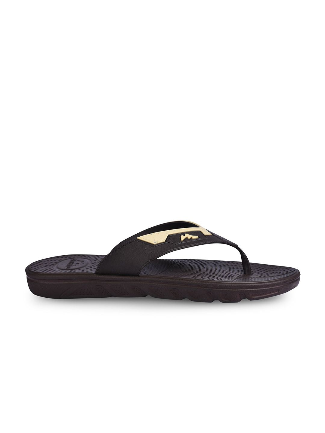 Paragon Men Brown & Beige Printed Thong Flip-Flops