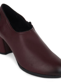 Thumbnail for ELLE Coffee Textured Block Pumps