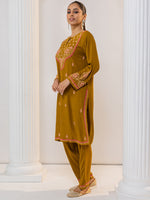 Thumbnail for HOUSE OF KARI Floral Embroidered Chikankari Kurta With Palazzo - Distacart