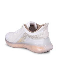 Thumbnail for Campus Men Off White Mesh Running Shoes