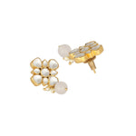 Thumbnail for Nuyug 22K Gold Plated Kundan Paradise Stud Earrings