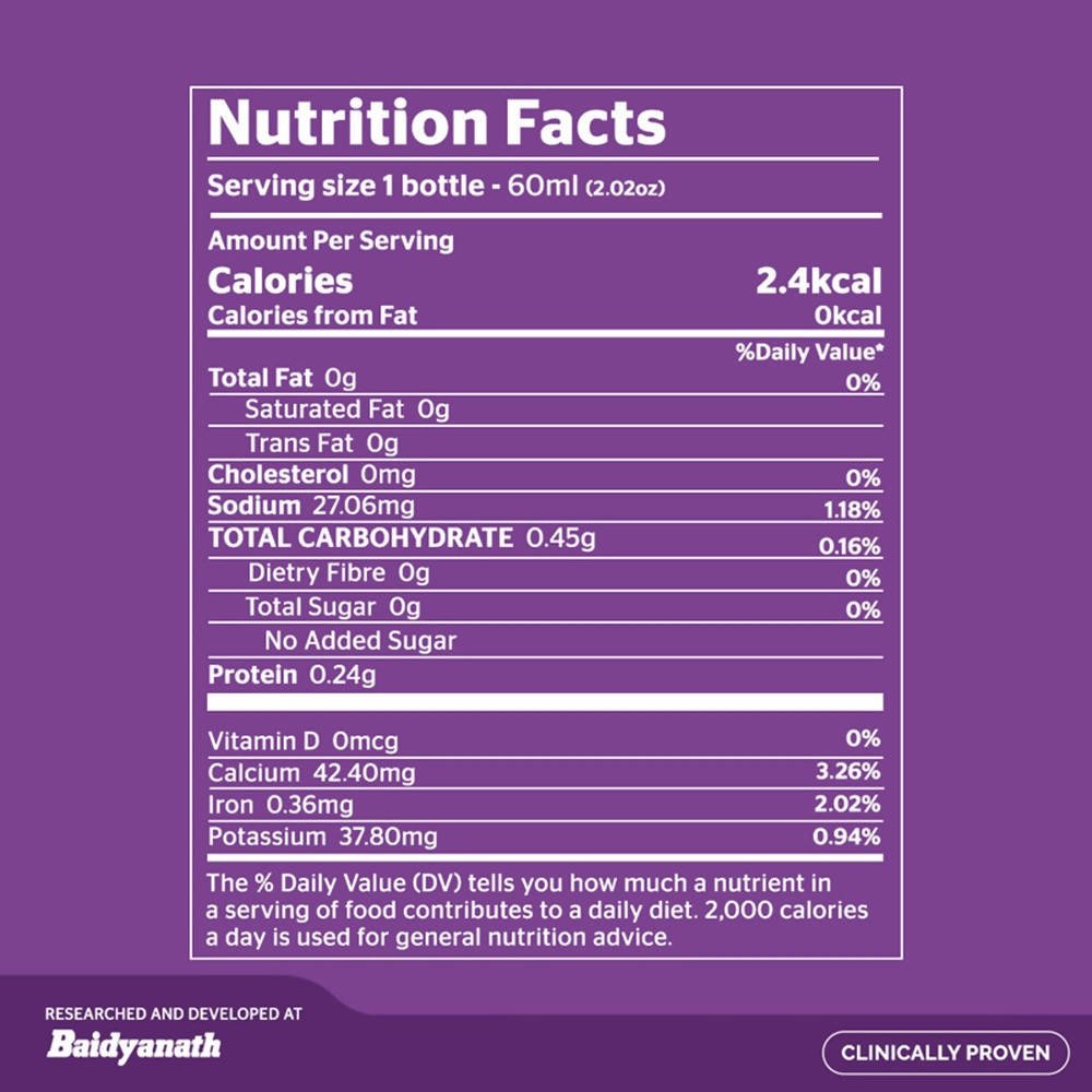 ARMR Anti Hangover Shot Blackberry nutritional facts