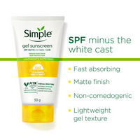 Thumbnail for Simple Kind to Skin Gel Sunscreen SPF 50 PA++++