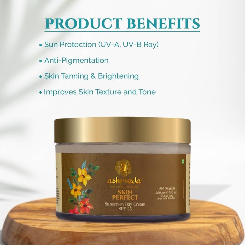 Ashpveda Skin Perfect Sunscreen Day Cream 25 SPF - Distacart