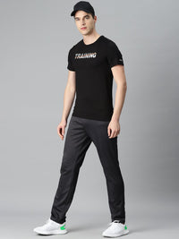 Thumbnail for Alcis Men Typography Printed Anti Static Slim Fit Sports T-shirt - Distacart
