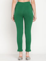 Thumbnail for TAG 7 Women Set of 2 Maroon & Green Ankle Length Leggings - Distacart