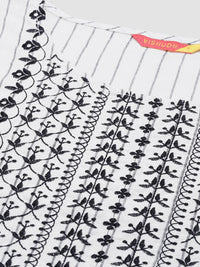 Thumbnail for Vishudh Women Off-White Printed Kurta with Palazzos