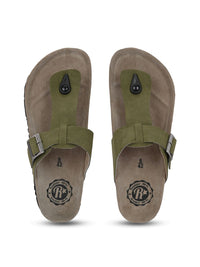 Thumbnail for Roadster The Lifestyle Co. Men Green Slip-On Comfort Sandals