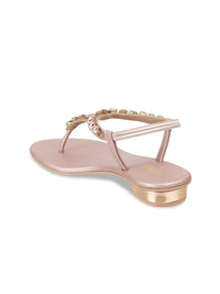 Thumbnail for Metro Embellished T - Strap Block Heels With Backstrap