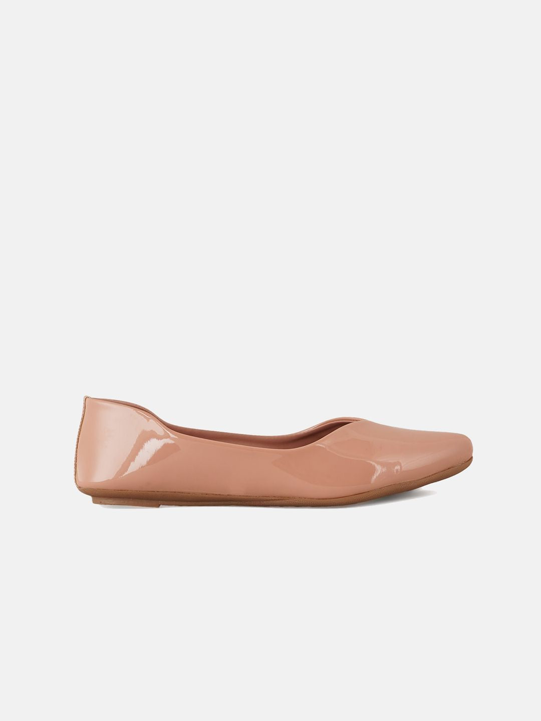 DressBerry Nude-Coloured Pointed Toe Ballerinas