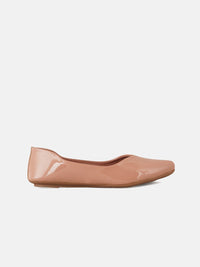 Thumbnail for DressBerry Nude-Coloured Pointed Toe Ballerinas