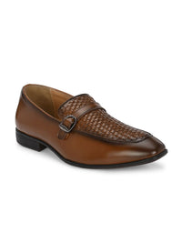 Thumbnail for House of Pataudi Men Textured Formal Loafers