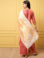 Thumbnail for Vishudh Women Floral Embroidered Regular Kurta with Palazzos & With Dupatta - Distacart