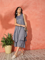 Thumbnail for InWeave Blue Lurex Short Palazzo Kurta Set - Distacart