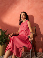 Thumbnail for InWeave Red Lurex Short Palazzo Kurta Set - Distacart