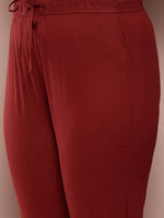 Thumbnail for Sztori Plus-Size Gotta Patti Ethnic Motif Print Pure Cotton Kurta with Trousers & Dupatta - Distacart