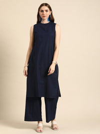 Thumbnail for Anouk Women Regular Pure Cotton Kurta with Palazzos - Distacart