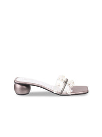 Thumbnail for Metro Embellished Square Toe Block Mules