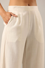 Thumbnail for Juniper Women's Off White Solid Rayon Pant Palazzo - Distacart