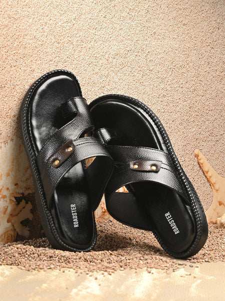 Roadster The Lifestyle Co. Men Black Comfort Sandals