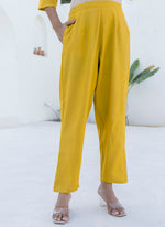 Thumbnail for Vellora Shimmer Silk Yellow Casual Wear Floral Print Readymade Salwar Suit