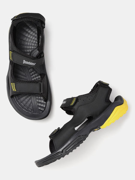 Roadster The Lifestyle Co Men Black Sports Sandals