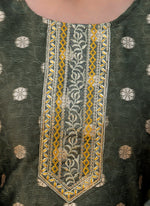 Thumbnail for Vellora Silk Blend Brown Party Wear Embroidery Work Readymade Kurti