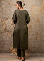 Thumbnail for Vellora Shimmer Silk Red Casual Wear Hand Work Readymade Salwar Suit