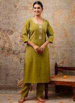 Thumbnail for Vellora Shimmer Silk Baby Pink Casual Wear Hand Work Readymade Salwar Suit