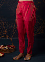 Thumbnail for Vellora Shimmer Silk Olive Green Casual Wear Hand Work Readymade Salwar Suit