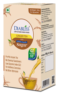 Thumbnail for Diabliss Ginger Tea Sachets With Diabetic Friendly Sugar - Distacart