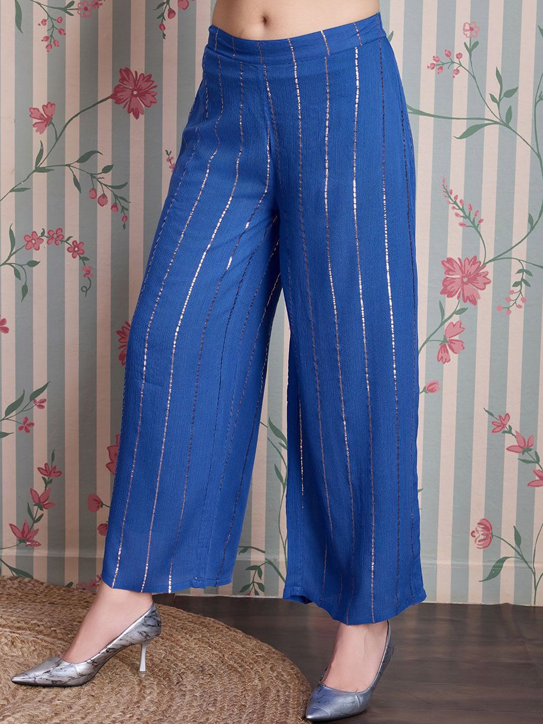 Ode by House of Pataudi Straight Kurta with Palazzos - Distacart