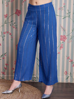 Thumbnail for Ode by House of Pataudi Straight Kurta with Palazzos - Distacart