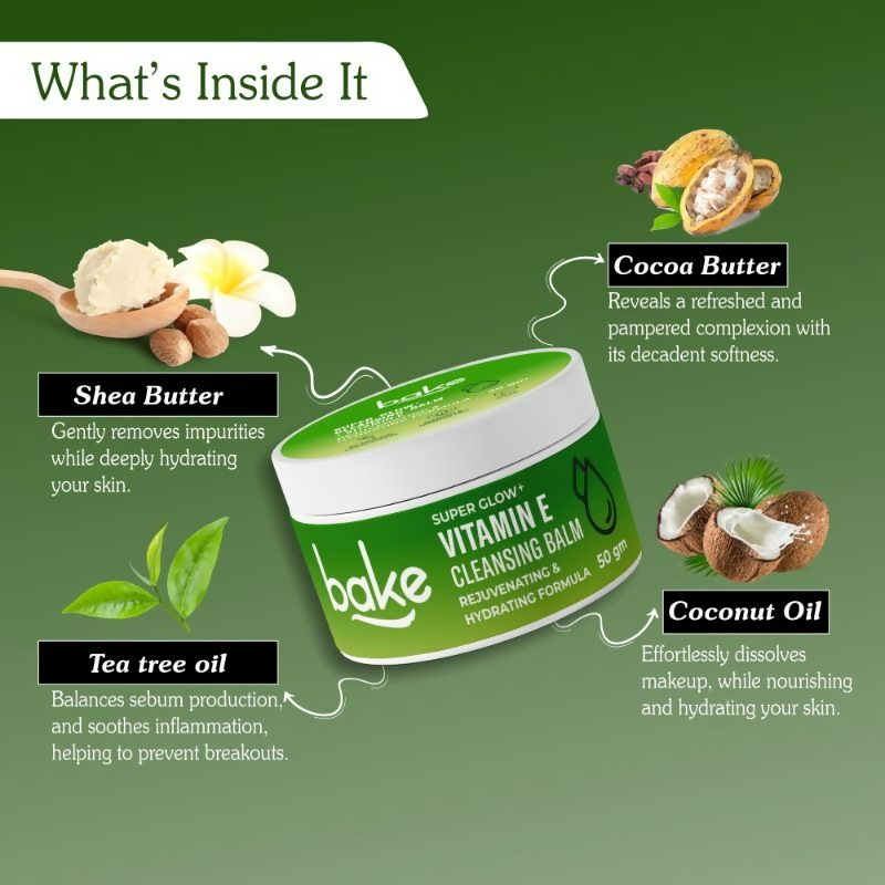 Bake Super Glow+ Vitamin E Cleansing Balm - Distacart