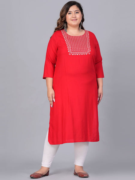 Sztori Women Yoke Design Thread Work Kurta - Distacart