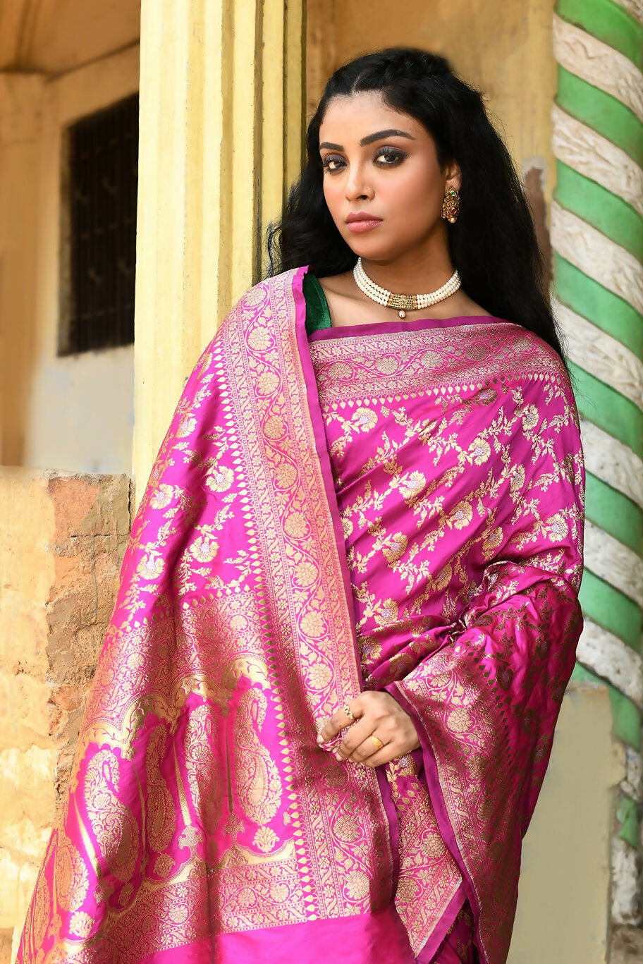 Joban Fashion Pink Soft Pure Handloom Banarasi Silk Saree