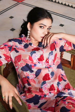 Thumbnail for Vaasva Women Multi-colour Muslin Floral Print Shirt & Pant (Co-ords set) - Distacart