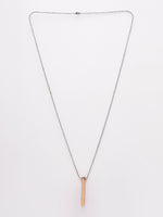 Thumbnail for NVR Men's Set of 2 Gold & Blue Geomatric Pendent With Chain - Distacart