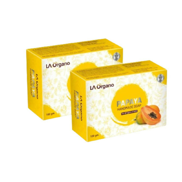 LA Organo Papaya Handmade Natural Bath Soap - Distacart