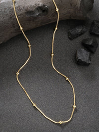 Thumbnail for NVR Women's Set of 2 Silver & Gold Rhodium-Plated Minimal Chain