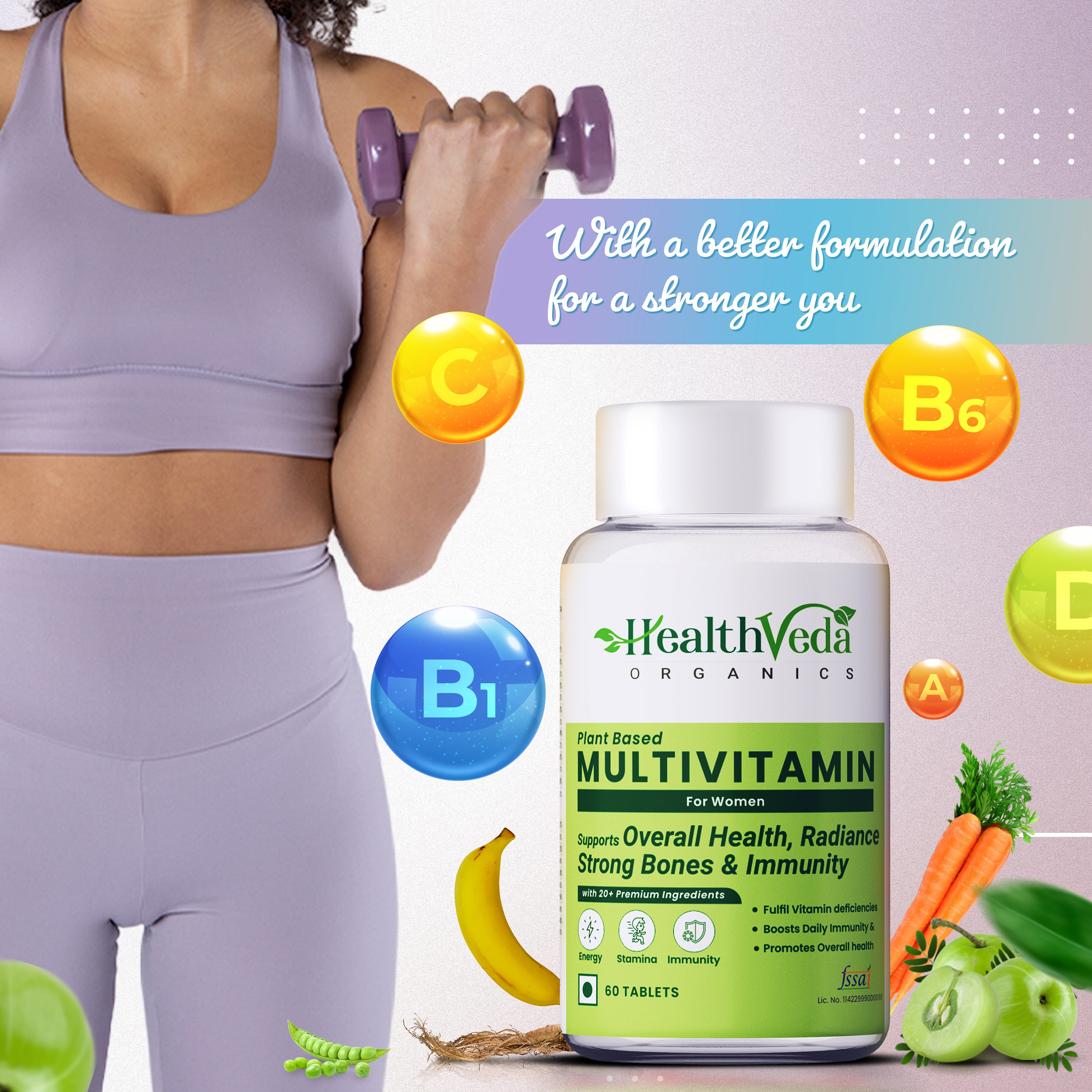 Health Veda Organics Multivitamin for Women Tablets For Women - Distacart