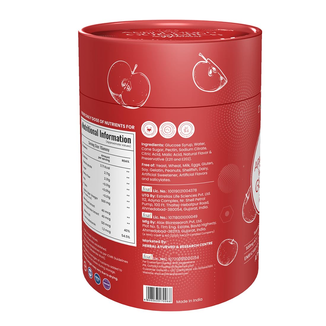 Exotic Leaf Apple Cider Gummies - Distacart