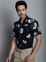 Thumbnail for Jainish Men's Floral Printed Formal Shirts - Black - Distacart