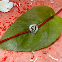 Thumbnail for trueBrowns Sterling Silver Om Thread Rakhi