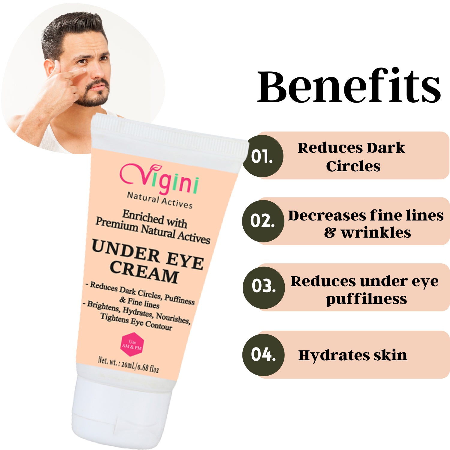Vigini Under Eye Cream For Dark Circle - Distacart