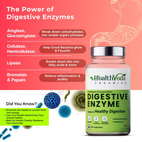 Thumbnail for Health Veda Organics Digestive Enzyme Capsules - Distacart