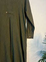Thumbnail for trueBrowns Olive Green Slub Kurta - Distacart